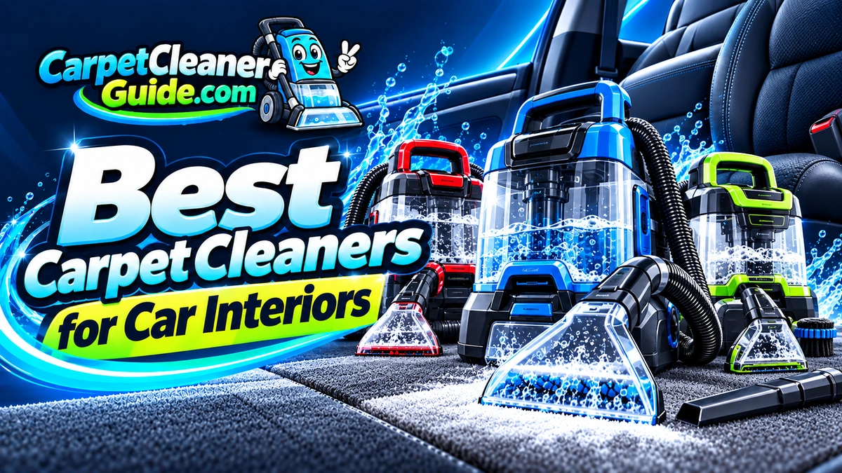 Best Carpet Cleaners for Car Interiors featured image with portable extractors and car-interior tools