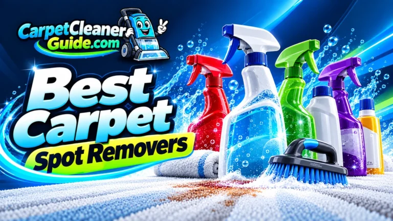 Best Carpet Spot Removers featured image with carpet spot remover sprays and cleaning tools